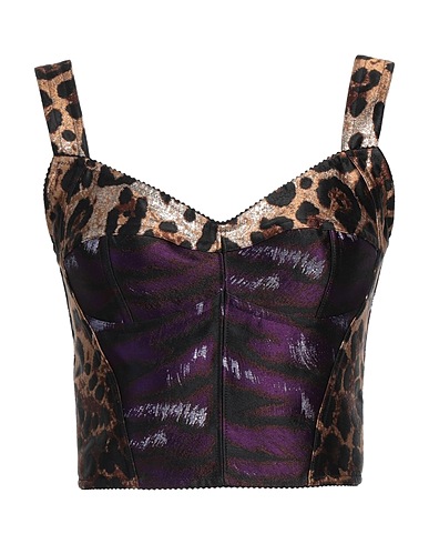 DOLCE&GABBANA Bustier Violett 66% Polyester, 24% Polyamid, 6% Elastan, 4% Metallisiertes Polyester