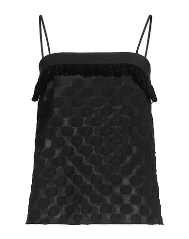 ALYSI Top Noir 40% Viscose, 35% Coton, 12% Polyester, 11% Polyamide, 2% Autres fibres