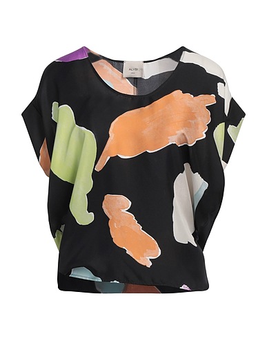 ALYSI Top CRÈME Nero 100% Seta