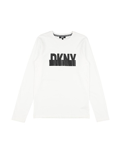 DKNY T-shirt Bianco 100% Cotone, Elastan