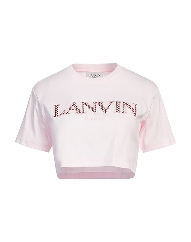 LANVIN Crop top Pink 100% Cotton, Polyester