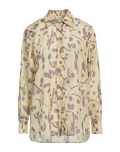 ALYSI Patterned shirts & blouses Pastel yellow 100% Silk