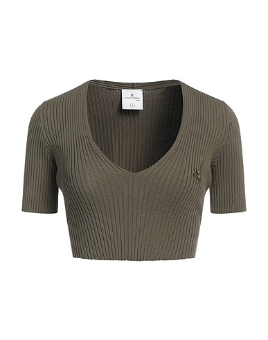 COURRÈGES Top Verde militar 70% Viscosa, 30% Poliéster