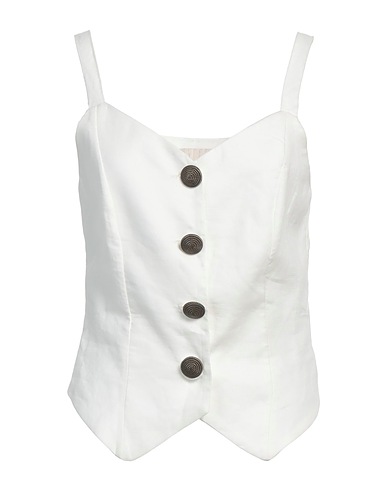 AMARANTE DO BRASIL Топ без рукавов Белый 100% Лен