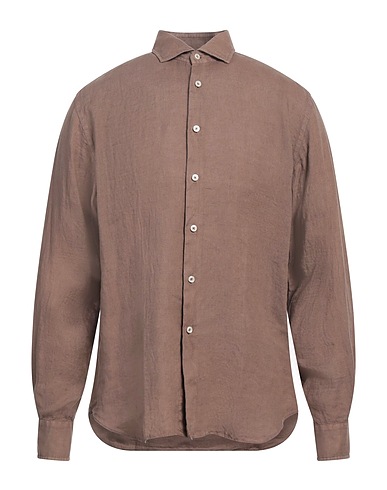 XACUS Linen shirt Brown 100% Linen