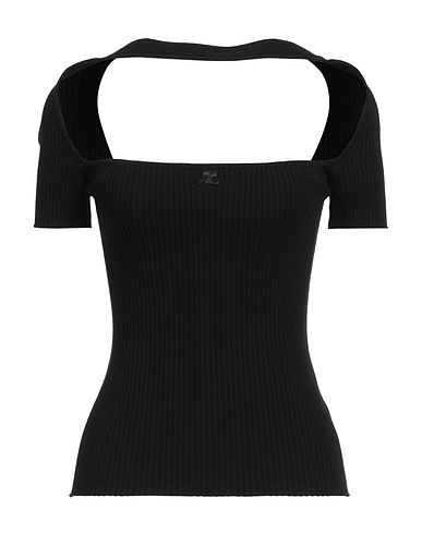COURRÈGES Top Nero 70% Viscosa, 30% Poliestere