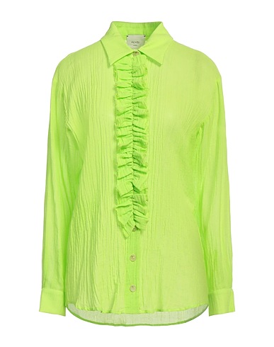 ALYSI Camicie e bluse tinta unita Verde lime 100% Cotone