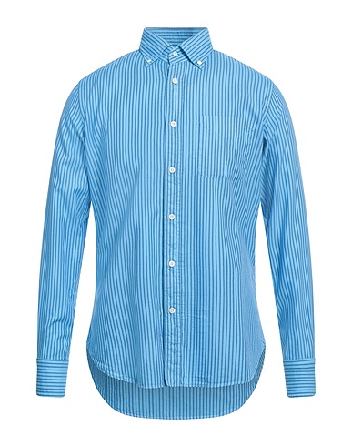BOLZONELLA 1934 Striped shirt Azure 100% Cotton