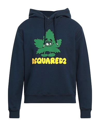 DSQUARED2 Hooded sweatshirt Midnight blue 100% Cotton