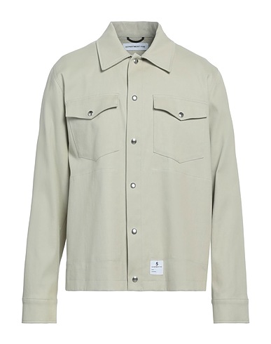 DEPARTMENT 5 Solid color shirt Light grey 99% Cotton, 1% Elastane