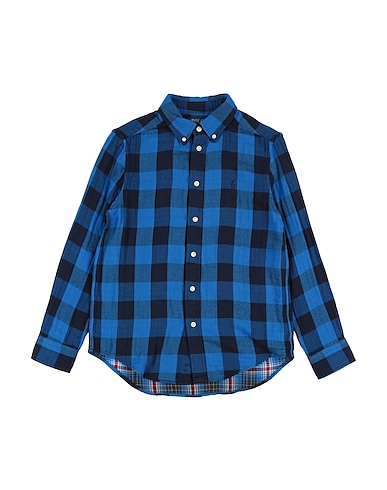 POLO RALPH LAUREN Camicia fantasia Azzurro 100% Cotone
