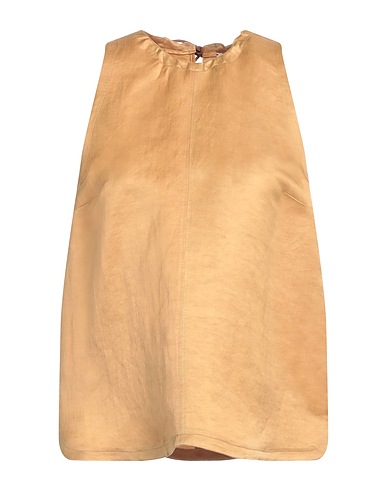 ALYSI Top Cammello 62% Lino, 38% Cupro