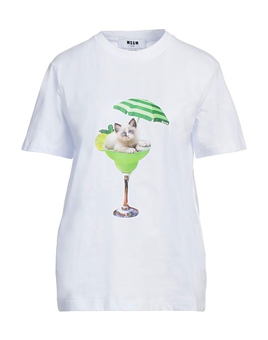 MSGM T-shirt White 100% Cotton
