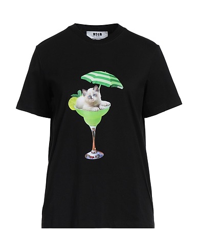 MSGM T-shirt Black 100% Cotton