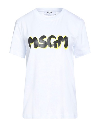 MSGM T-shirt Bianco 100% Cotone