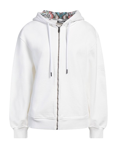 MISSONI Hooded track jacket  White 100% Cotton