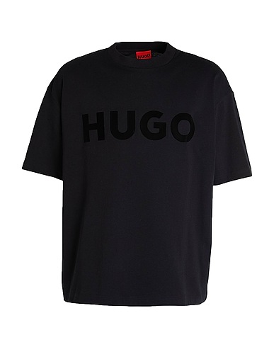 HUGO Camiseta Negro 100% Algodón