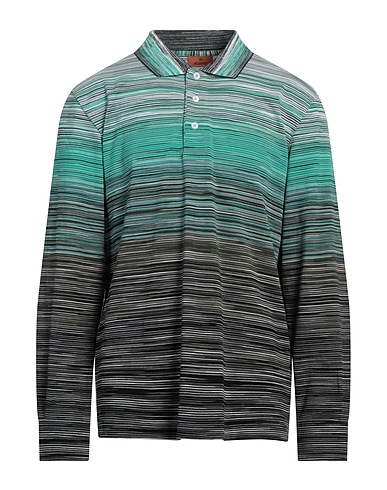 MISSONI Polo shirt Light green 100% Cotton
