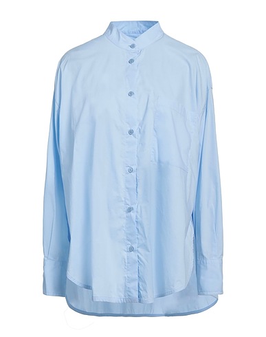 ROBERTO COLLINA Camicie e bluse tinta unita Blu chiaro 100% Cotone