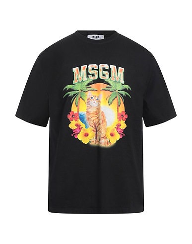 MSGM T-shirt Black 100% Cotton