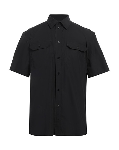 BURBERRY Einfarbiges Hemd Schwarz 100% Baumwolle