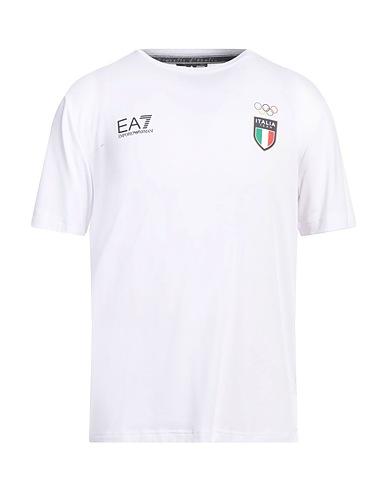 EA7 T-shirt Λευκό 62% Πολυεστέρας, 33% Βισκόζη, 5% Ελαστάνη