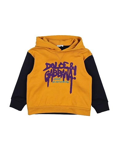 DOLCE&GABBANA Hooded sweatshirt Marigold 100% Cotton, Polyamide, Polyester, Viscose