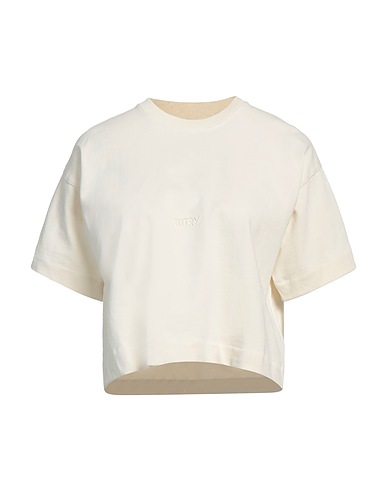 AUTRY Crop top Off white 100% Cotone