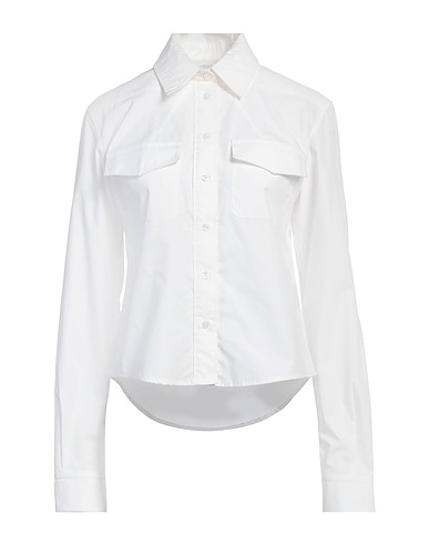 RABANNE Solid color shirts & blouses White 100% Cotton
