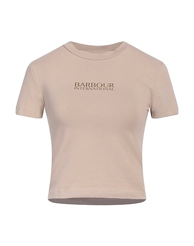 BARBOUR T-shirt Taupe 94% Cotton, 6% Elastane