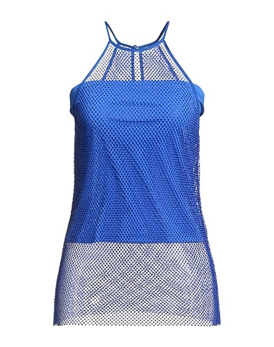 PATRIZIA PEPE Top Bright blue 96% Polyester, 4% Elastane, Cotton, Glass