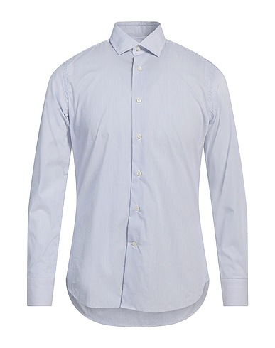 RAF MOORE Striped shirt Blue 75% Cotton, 22% Polyamide, 3% Elastane