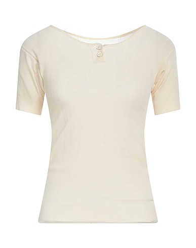 MAISON MARGIELA T-shirt Cream 88% Polyamide, 12% Elastane