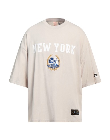 CHAMPION T-shirt Beige 100% Cotton