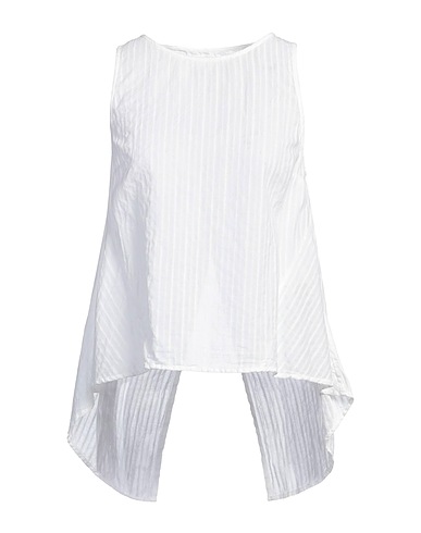 DONDUP Top White 92% Cotton, 8% Linen