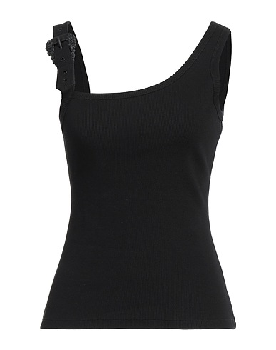 VERSACE JEANS COUTURE Top Black 95% Cotton, 5% Elastane