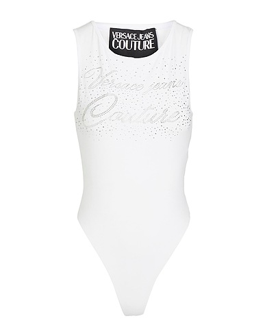 VERSACE JEANS COUTURE TOPWEAR Bianco 94% Cotone, 6% Elastan