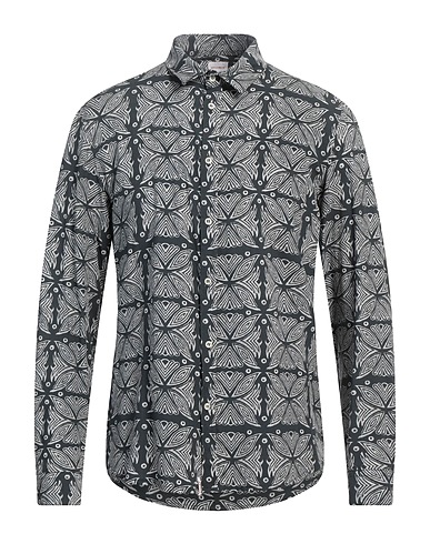 OFFICINA 36 Patterned shirt Black 100% Viscose