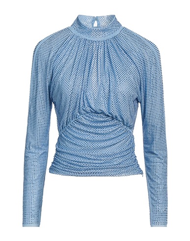 SELF-PORTRAIT Top Hellblau 96% Polyester, 4% Elastan