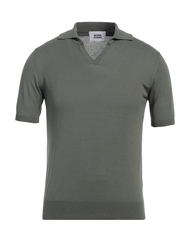 ALPHA STUDIO Pullover Vert militaire 100% Coton