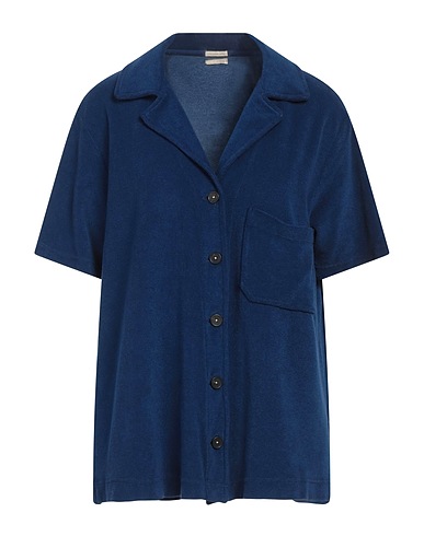 MASSIMO ALBA Solid colour shirts & blouses Blue 77% Cotton, 23% Polyamide