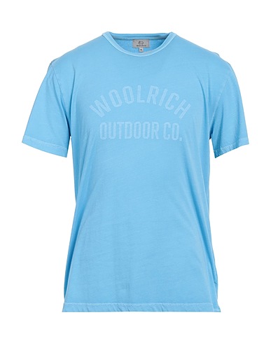WOOLRICH T-shirt Celeste 100% Cotone