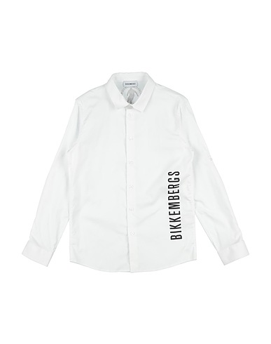 BIKKEMBERGS Chemise fantaisie Blanc 98% Coton, 2% Élasthanne