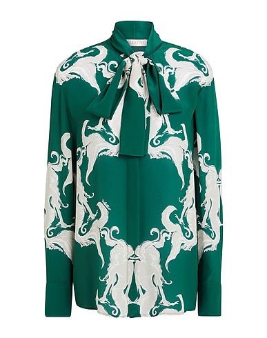 VALENTINO GARAVANI Patterned shirts & blouses Green 100% Silk