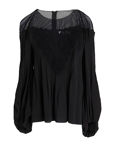 CHLOÉ Silk top Black 100% Silk, Cotton, Polyamide
