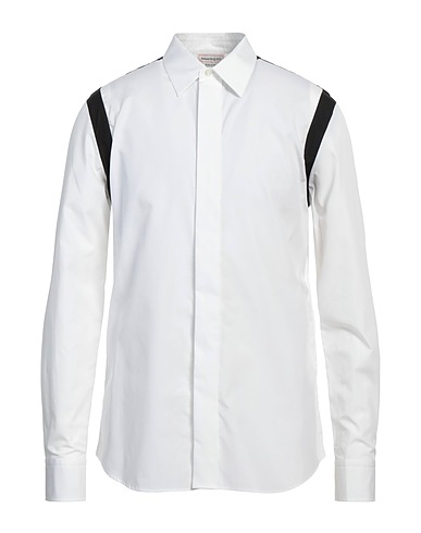 MCQUEEN Patterned shirt White 100% Cotton