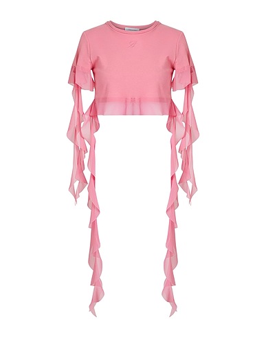 BLUMARINE Crop top Antique rose 100% Cotton, Polyester