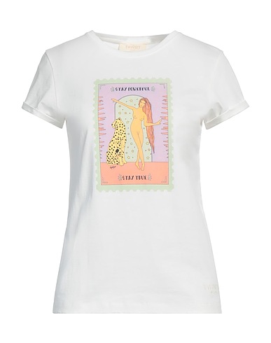 TWINSET T-shirt White 100% Cotton, Lyocell