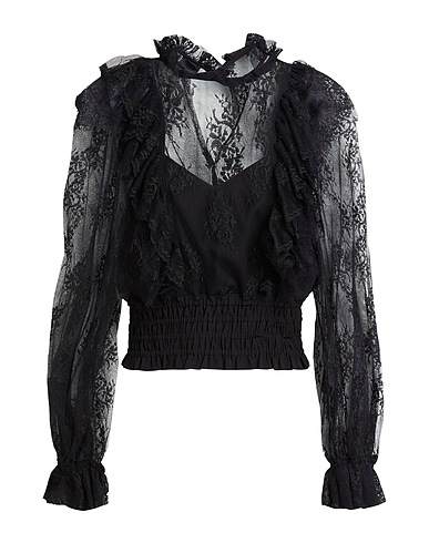 PINKO Top Black 63% Polyamide, 37% Viscose