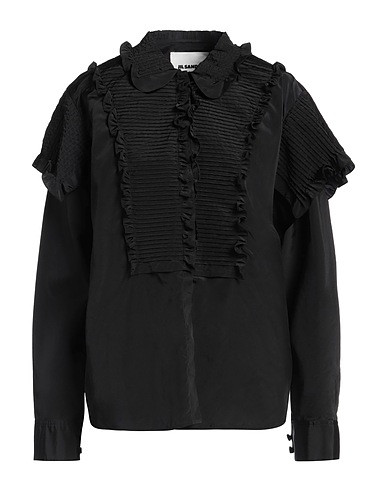 JIL SANDER 無地シャツ＆ブラウス ブラック ナイロン 64% / シルク 36%